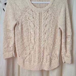 Lucky Brand Cream Knit Sweater